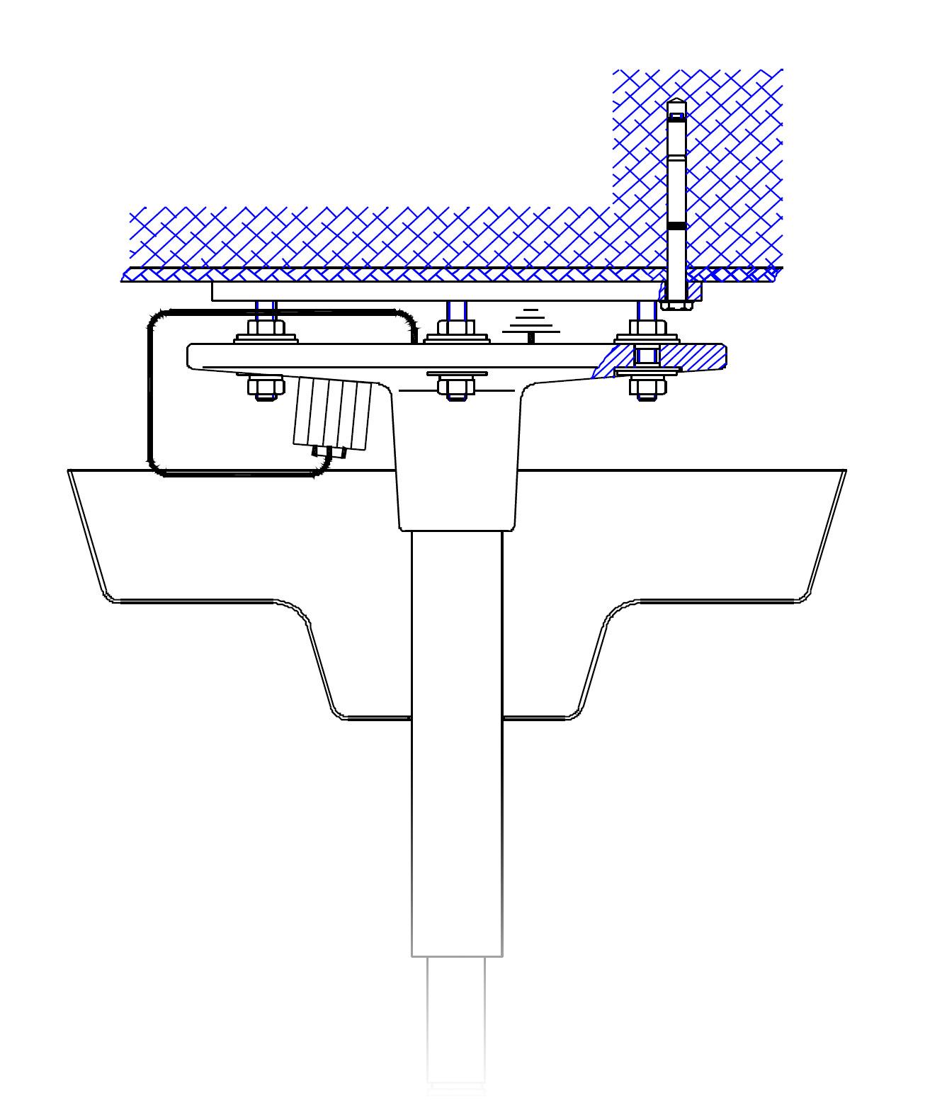 Deckenverankerungsring 420 mm für Kombinationen (Teilkreis 380 mm), ohne Bef.-material Deckenverankerungsring 420 mm für Kombinationen (Teilkreis 380 mm), ohne Bef.-material