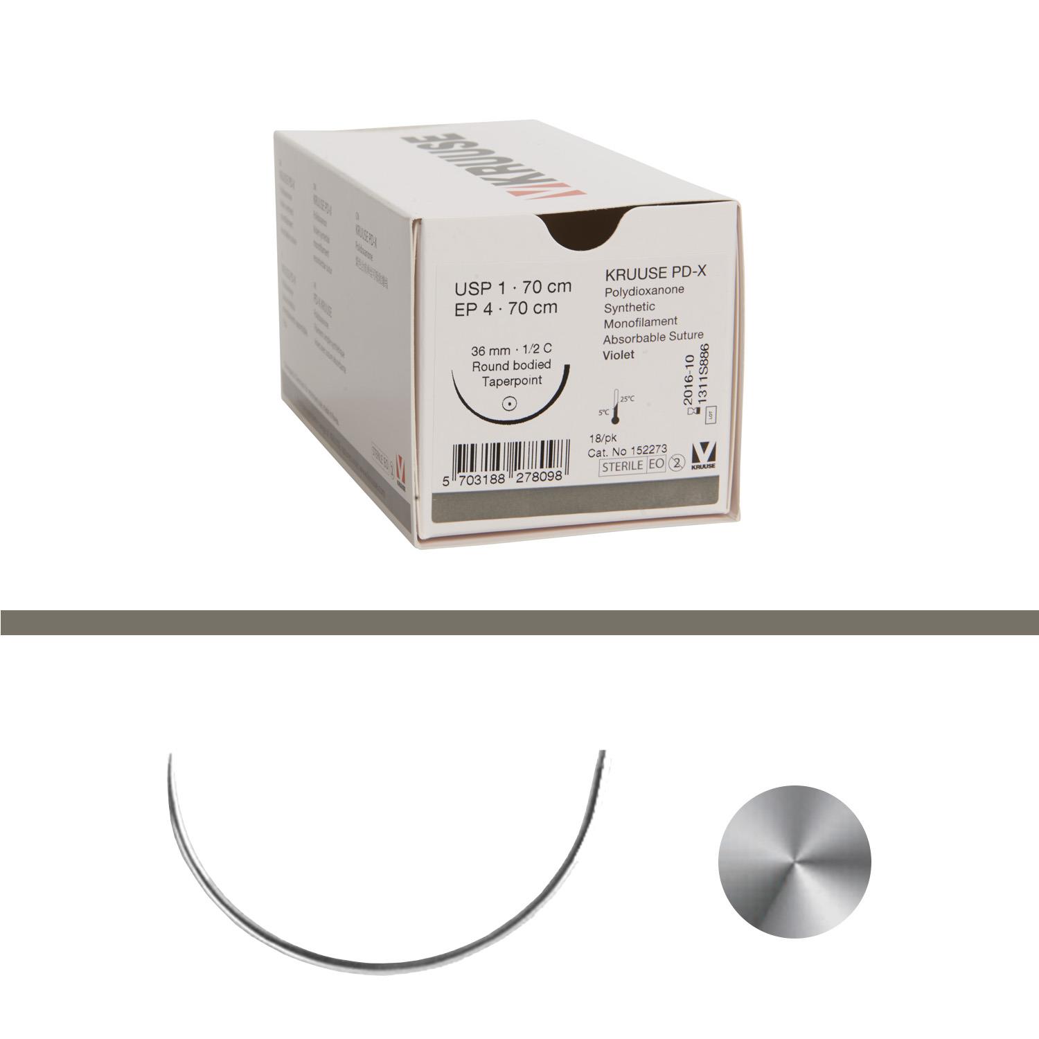 PD-X KRUUSE USP3-0 70cm 26mm Nadel ½Kreis Rundk. 18 Stk PD-X KRUUSE USP3-0 70cm 26mm Nadel ½Kreis Rundk. 18 Stk