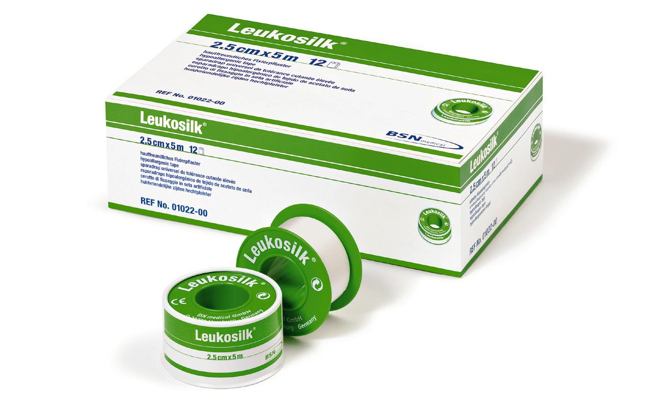 Leukosilk Rollenpflaster 2,5cm x 9,2m  12 St. ohne Ring