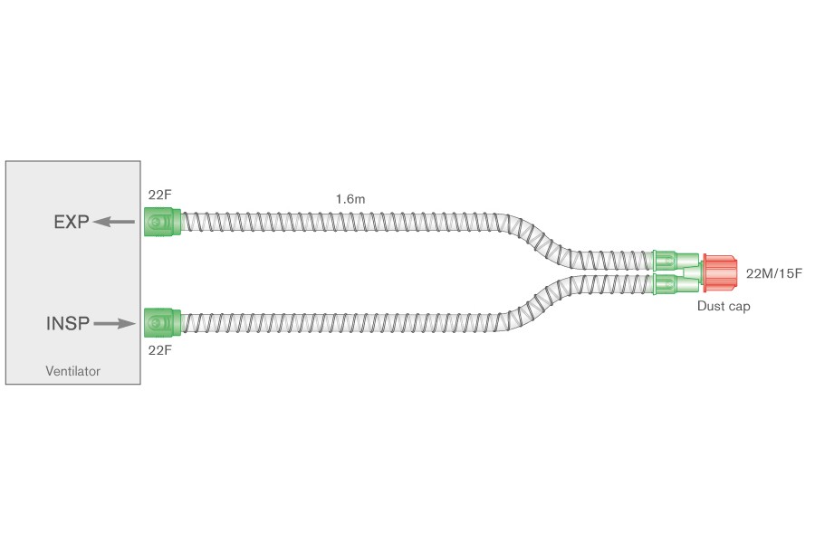 Ventilator, Schlauch, Staubkappe, Verbindung, Schlauchbaugruppe