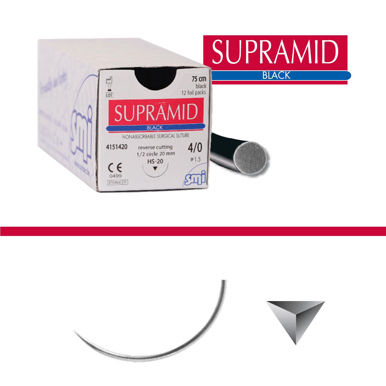 Supramid schw. DS36 USP 1 metr.4 75cm 12 Folien Supramid schw. DS36 USP 1 metr.4 75cm 12 Folien