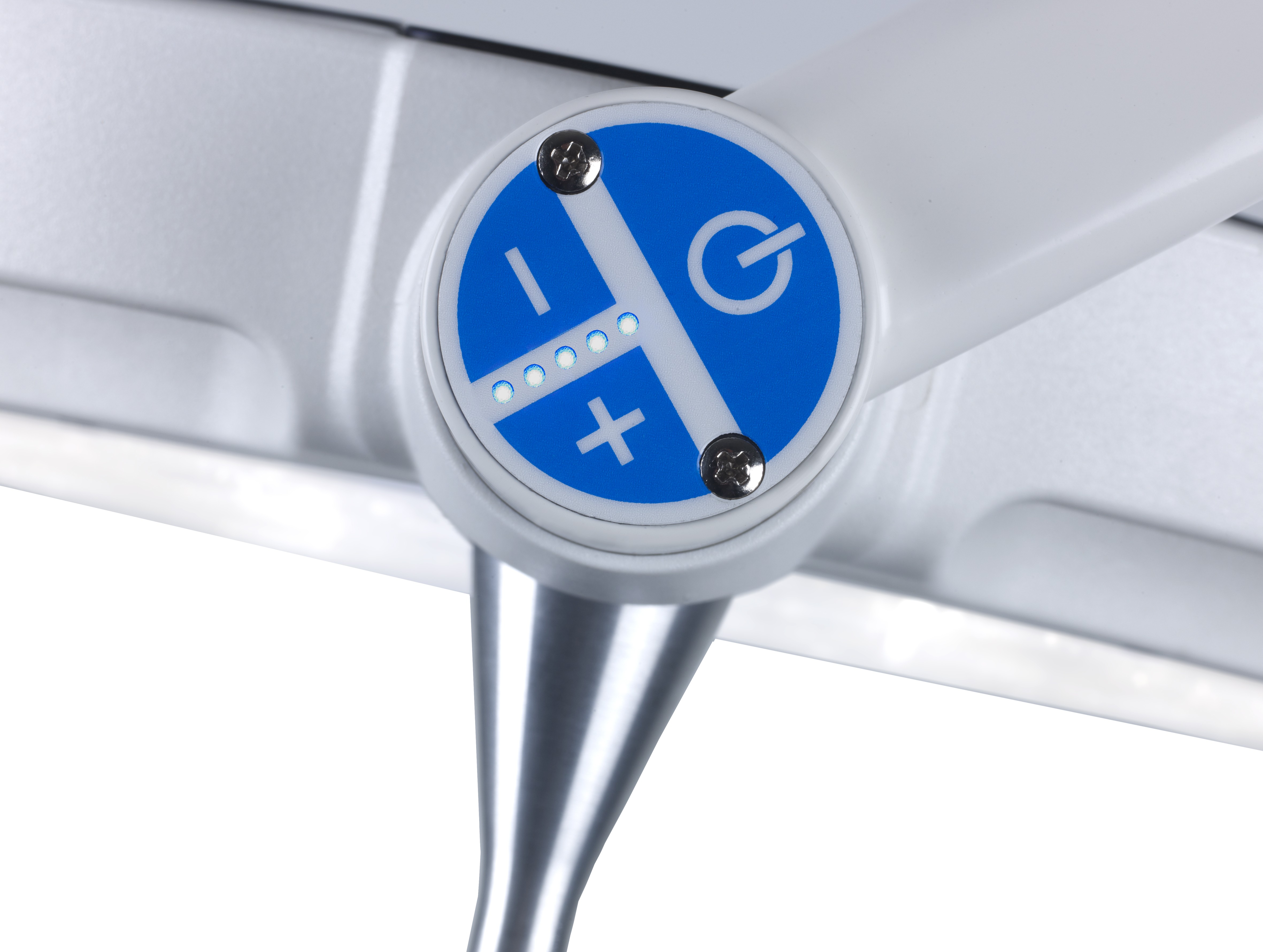 jewelry-stud, blue-disc, metallic-pinish, screw-fastening, adjustable-angle