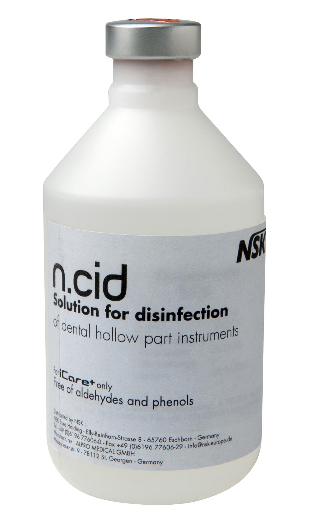 n.cid Desinfektionslösung für iCare+, 6 Flaschen à 500ml n.cid Desinfektionslösung für iCare+, 6 Flaschen à 500ml
