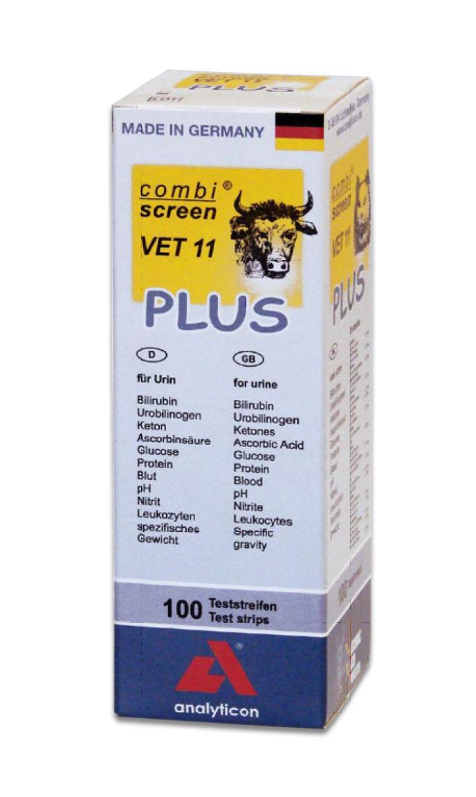 Urinteststreifen CombiScreen Vet 11 Plus mit 11 Parametern 100 Stk Urinteststreifen CombiScreen Vet 11 Plus mit 11 Parametern 100 Stk