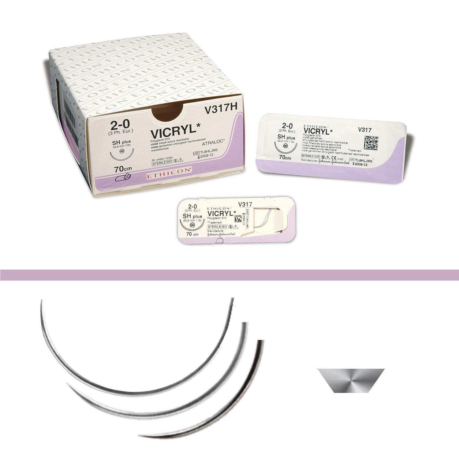 VICRYL VIOL GEFL V570G, 2XS14, USP6-0, 0,45m, 12 Stück VICRYL VIOL GEFL V570G, 2XS14, USP6-0, 0,45m, 12 Stück