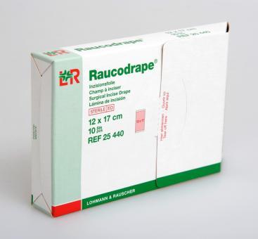 Inzisionsfolie Raucodrape® 10 Stk 30cm x 20 cm einzeln steril (25442) Inzisionsfolie Raucodrape® 10 Stk 30cm x 20 cm einzeln steril (25442)