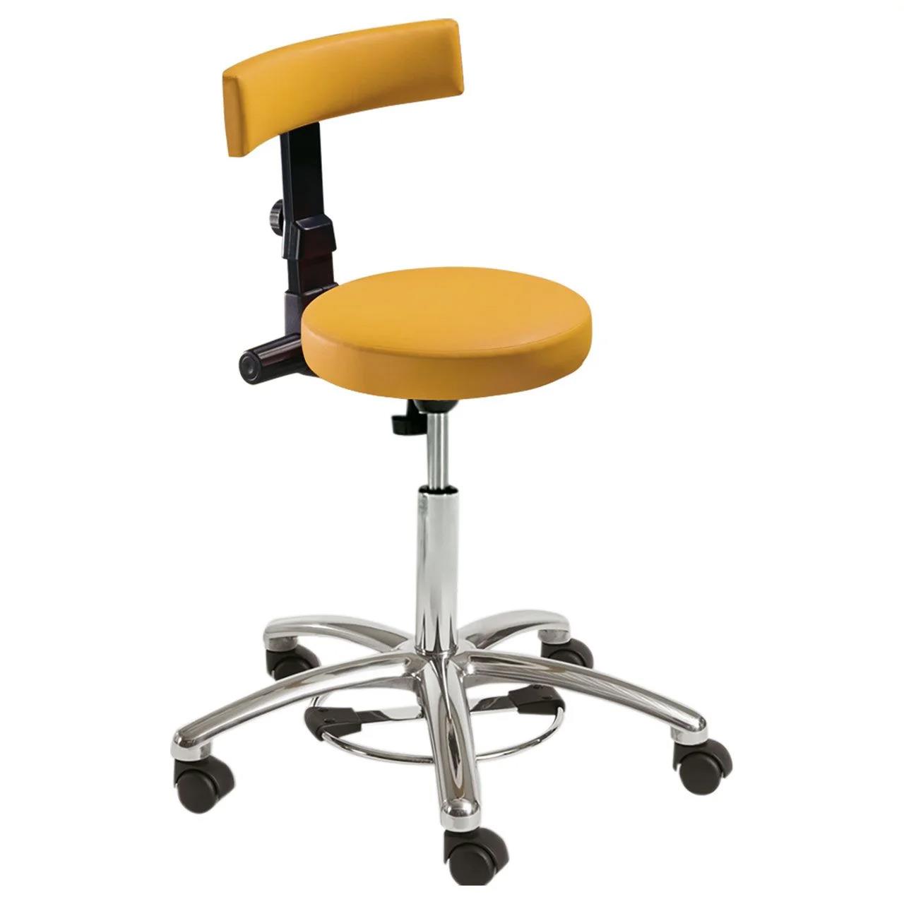 Drehrollhocker-Modell SELLA-MED Pedes Work, inkl. Fußauslösung, weiche Rollen, Türkisblau Mobiliar, Barhocker, Kissen, Inneneinrichtung