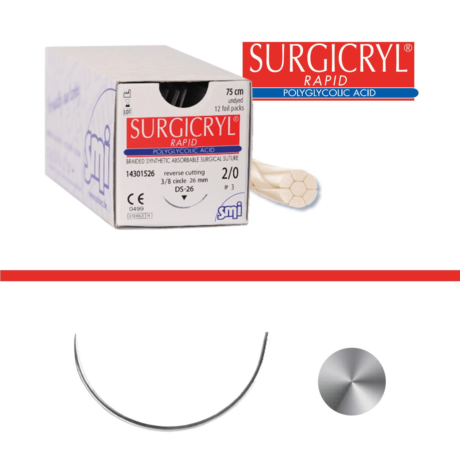 Surgicryl Rapid HR 17 4/0, metr. 1.5 , 75 cm 12 Stück Surgicryl Rapid HR 17 4/0, metr. 1.5 , 75 cm 12 Stück