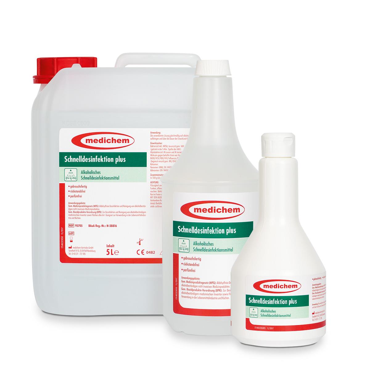 Schnelldesinfektion Plus 1000 ml rückstandsfrei und aldehydfrei Schnelldesinfektion Plus 1000 ml rückstandsfrei und aldehydfrei