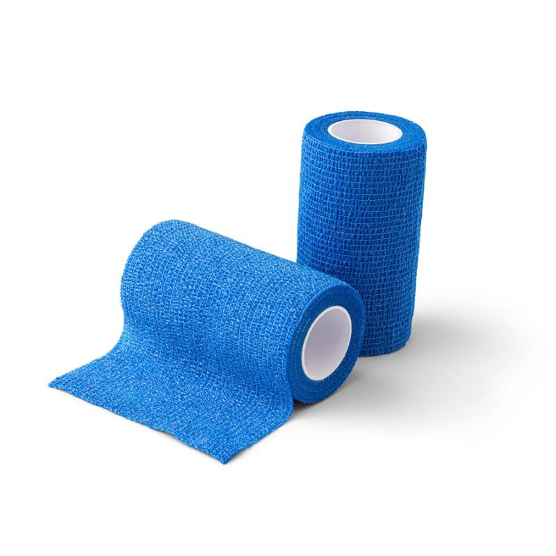 Selbsthaftende Bandage, Blau, Elastisch, Gittergewebe