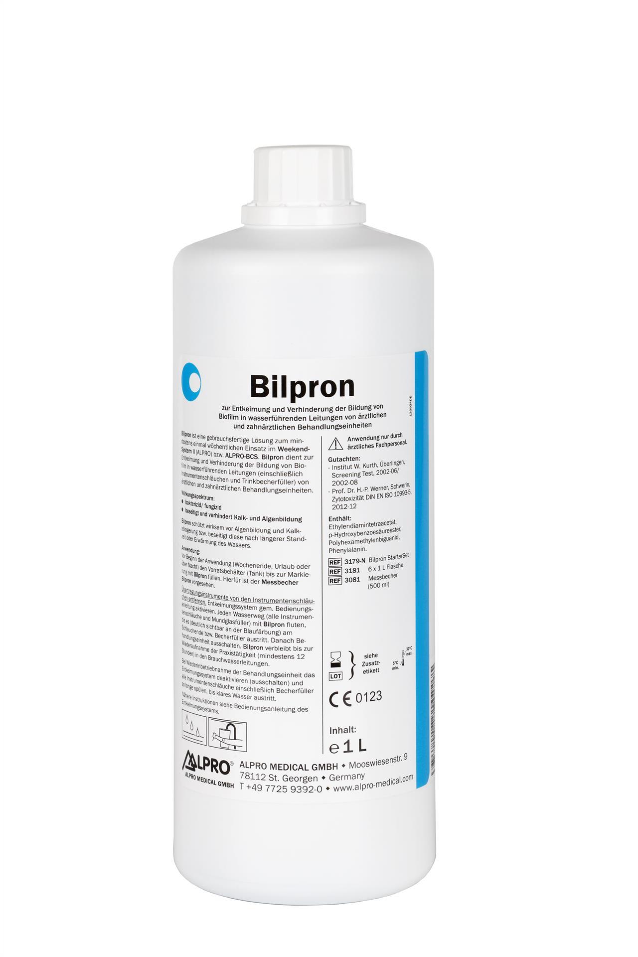 Bilpron 1 Ltr. Flasche gebrauchsfertige Lösung zur Betriebswasserentkeimung Bilpron 1 Ltr. Flasche gebrauchsfertige Lösung zur Betriebswasserentkeimung