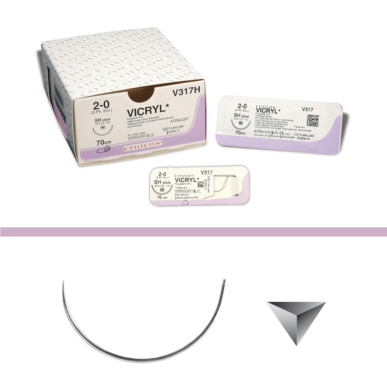 Vicryl V479H violett gefl., CP, metr.3,5, USP 0, 0.70m, 36 Stück