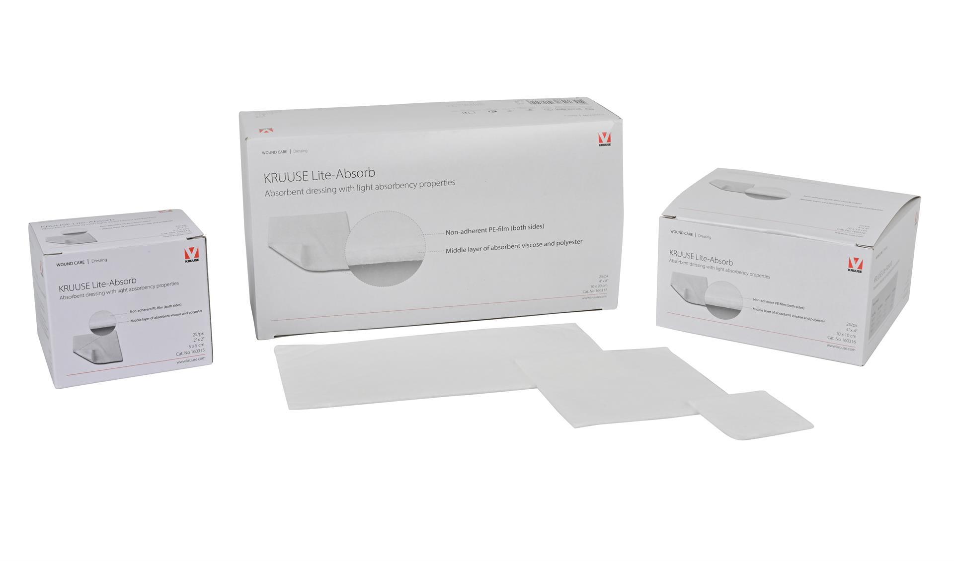 KRUUSE Lite-Absorb, 5 x 5 cm, 25 Stück KRUUSE Lite-Absorb, 5 x 5 cm, 25 Stück