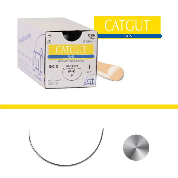 Catgut®plain 1/2 Kreis-Rundnadel Nadel-Fadenkombinationen